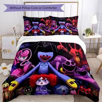 3pcs Huggy Wuggy Bedding Set Duvet Cover Closure Includes 1 Duvet Cover & 2 Pillowcases, Soft and Comfortable for All Seasons. 140cmx210cm