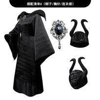Helovino Piktosios Raganos Kostiumas Tamsiosios Raganos Cosplay Kostiumas Cosplay Sceninio Pasirodymo Kostiumas 3XL black