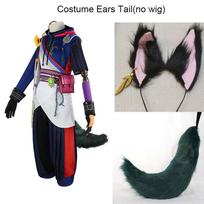 Tighnari Cosplay Costume Kostüm Halloween Karneval Outfits Ears Tail Wig for Comic Con XXXL white