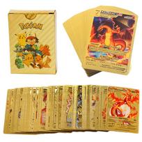 55 vnt. Pokemon kortų VSTAR GX EX VMAX MEGA TAG TEAM Energija Treneris Charizard Pikachu Retas Kolekcinis Mūšio Kortų Rinkinys A10 French - 27PCS juoda