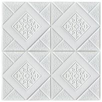3D sienos lipdukas putplasčio apdaila vandeniui ir drėgmei atsparus 70 * 70cm plytos lipnus lubų tapetai namams 5Pcs-70cmx70cm white