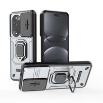 Slenkantis objektyvo apsaugos smūgiams atsparus šarvuotas telefono dėklas, skirtas Huawei Nova 13 Pro Nova 13 5G, su žiedu, dangtelis Nova13 Nova13Pro For Nova 13 Pro pilka spalva