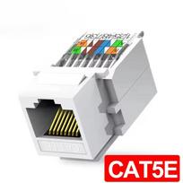 1-10Pcs RJ45 Network Module Punch Free Module Coupler CAT6 CAT5E Toolless Keystone Jack Support Wall Outlet T568A/T568B Wiring 5Pcs