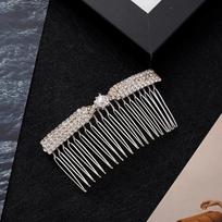 Rhinestones Insert Comb Clip Pearl Tiaras Women Miraculous Crystal Hair Clip Girl Party Hair Jewelry Wedding Hair Accessories black