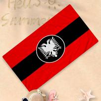 Albanian Flag Microfiber Printed Beach Towel Mountain Climbing Yoga Beach Swimming Running Absorbent Soft Towel Cotton 50x100cm