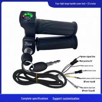Quad Light Electric Vehicle Throttle Grip with Voltage Display 36V black