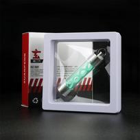 Outdoor Signal Night Light Spiral Tube EDC Keychain Pendant T Virus Pendant Stainless Steel Glass Material white