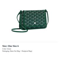 GOYARD Plumet Drobė Su Oda WOC Vokelio Rankinė Per Petį Nešiojama Rankinė Įprasta Unisex 11 Spalvų PLUMETPMLTY One Size 6 žalia
