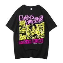 Nana Anime T-shirt Vintage Washed Y2K Aesthetic Unisex Oversized Short Sleeve Summer Cotton Retro Streetwear Graphic Tee Manga 150 yellow