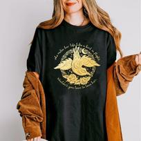 Fleetwood Mac Rhiannon Shirt, She Rules Her Life Like A Bird Stevie Nicks Shirt XXL black