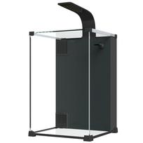 Aquarium Complete Set 36L Nano Aquarium With LED Lighting Filter System Pump Circulation 30 X 30 X 45.5 Cm Black