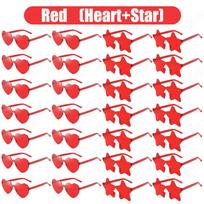 16-160Pcs Wedding Heart Shape Sunglasses Bachelorette Party Favor for Guests Fun Party Sunglasses Rimless Heart Shaped Glasses 16Pcs red