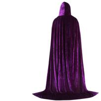 Unisex kūdikio Helovino apsiaustas, raganavimo chalatas, pelerinos vakarėlis, cosplay viršutinių drabužių palaidinė 70 violetinė