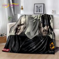 3D Žaidimas Metal Gear Solid Animacinis HD Žaidėjo Antklodė, Minkšta Mesti Antklodė Namams Miegamajam Lovai Sofai Iškylai Kelionei Dangalas Vaikams 30x40in gray
