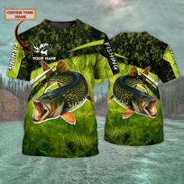 Lydeka / Marlin žvejyba Personalizuotas pavadinimas 3D spausdinimas visame paviršiuje Vyriški marškinėliai Šaūsūs vasaros Unisex Kasdieniai trumpomis rankovėmis marškinėliai TX259 L black