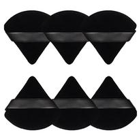 50PcsTriangle Powder Puff,Soft Velour Face Makeup Sponge Powder Puffs,Loose Powder Cosmetic Foundation Mineral Powder Wet Dry-Bl black