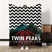 Twin Peaks Ugnies žygis su manimi Mesti storas flanelės pledas Lengvas šiltas jaukus odai draugiškas pledas sofai lovai Žiemos naudojimui 75x90cm black