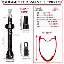 BUCKLOS Tubeless Valves MTB Road Bike Presta Nipple 40/44/55/60/65/80/100MM Bicycle Tubeless Tire Valve Removable Core Bike Part black
