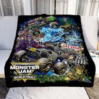 Super Monster Jam Raštų Antklodė Monster Truck Flanelinė Antklodė Jauki Tinginio Sofos Dangalas Antklodė Super Minkštas Paklodė Čiužiniai 100x150cm gray