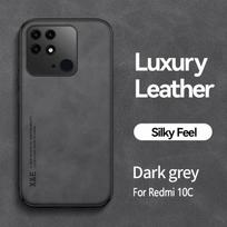For Redmi 10C Case Car Magnetic Holder Leather Phone Case For Xiaomi Redmi 10C Readmi Rdmi 10 C C10 Redmi10C 6.71 Back Cover For Redmi 10C gray