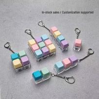 Button Keyboard Pendant & Keycap Keychain Toy With light (illuminated) white