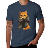 Puss In Boots Tshirt Lightweight Sport Basic Tshirt M black