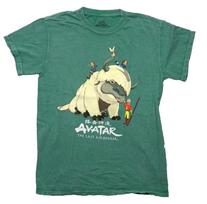 Avatar the Last Airbender New Adult T-Shirt Aang  Gang Sitting on Apa Stone XL beige