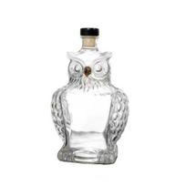 Vintage Owl Shape Wine Decanter Glass Wine Bottle Funny Liquor Bottle  Gift 350 ML white
