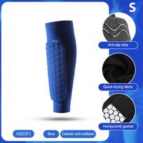 Honeycomb Shin Guards Ski Leg Pads Breathable Anti Collision Soccer Basketball Cycling Protective Elastic Sport Leggings 1Pc S mėlyna