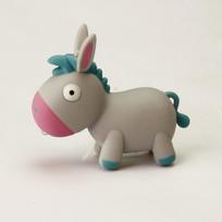 LED Light Donkey Sounding Key Ring Cute Car Pendant Fidget Toy Sound-producing Toy  Gift Idea rožinė