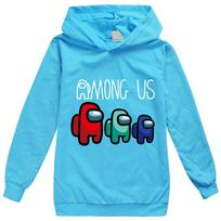 Us Game Among Kids Hoodies Boys Girls Impostor Hooded Sweatshirt Tops Jumpers Amonguskid 130cm/6-7 years šviesiai mėlyna spalva