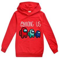Us Game Among Kids Hoodies Boys Girls Impostor Hooded Sweatshirt Tops Jumpers Amonguskid 160cm/11-12 years raudona