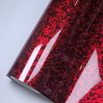 30X100Cm High Gloss Rearview Mirror Wrap Vinyl Car Tuning Stickers Interior Films Carbon Fiber Vehicle Decals raudona