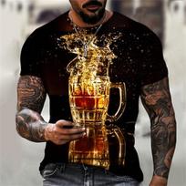 Oktoberfest Bavariško Alaus Marškinėliai Anime Grafiniai Marškinėliai Porai Vyriški Moteriški Suaugusiųjų 3D Spaudas Kasdieniniai 5XL black