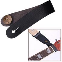 Liaudies gitaros kaklajuostė Gitaros grynos odos galvosjuosta Akustinės gitaros dirželis Ukulele galvosjuostės dirželis black