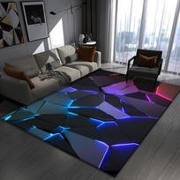 Svaiginantis 3D vizualinės geometrijos raštas Didelio ploto pilnas kilimas Miegamojo Žaidimų Žaidimų kambario Dekoratyvinis kilimas 500MMX800MM raudona