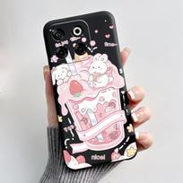 Telefono dėklas ZTE Blade V70/Axon 70/Nubia V70 minkšto silikono juodas dėklas gražus raštas meilė panda triušis smūgiams atsparus korpusas ZTE Nubia V70