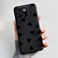 Telefono dėklas ZTE Blade V70/Axon 70/Nubia V70 minkšto silikono juodas dėklas gražus raštas meilė panda triušis smūgiams atsparus korpusas ZTE Nubia V70