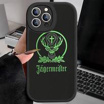 Sveiki J-Jagermeister Logotipo telefono dėklas IPhone 16 15 14 13 Pro Max 11 12 Plus odinis silikoninis dangtelis iphone 13promax brown