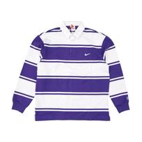Supreme  Nike Stripe Rugby Purple L white