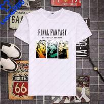 Final Fantasy Unisexs Tshirt Cute Shirt Unisexs Fashion Game Cloud Strife TShirt For Unisex Casual Buster Cactus Tops Short Sleeve 4XL black
