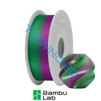 3D plastikas Bambu Lab PLA šilkas žalia–violetinė (Mystic Magenta) (13913) 1.75mm/1kg