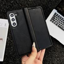 For Samsung Z Fold 8 Ultra 7 6 5 4 3 5G Leather Case Pure Color 3in1 Hinge Protection Shockproof Cover For Galaxy Z Fold 8Ultra Galaxy Z Fold3 5G juoda