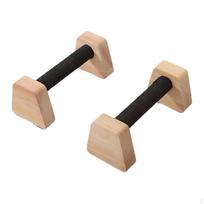 Hardwood Push Up Bar, Upper Body Strength Stand, Indoor Fitness, Handstand, Calisthenics black
