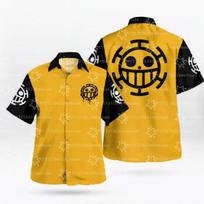 2026 Summer One Piece Strawhats Jolly Roger Hawaiian Shirts Summer Dry Quickly Men's T-Shirt Children's Clothing Tee Y2k Woman 4XL yellow