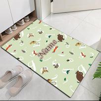 Custom Name The Gruffalo Printed Carpet, for Office Chair Living Room Bedroom Kitchen Room Decor Gifts. 40cmx60cm gray