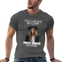 Yes Im Old But I Saw Patti Smith On Stage Tshirt Large Size Casual Tee Shirt S black