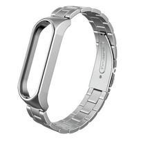 M01 Metal Strap for Xiaomi Mi Band 3 4 5 6 Stainless Steel Buckle for Mi Band 7 Smart Watch Replacement Bracelet Accessories For Mi band 3 4 5 6 gray