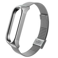 M01 Metal Strap for Xiaomi Mi Band 3 4 5 6 Stainless Steel Buckle for Mi Band 7 Smart Watch Replacement Bracelet Accessories For Mi band 3 4 5 6 gray