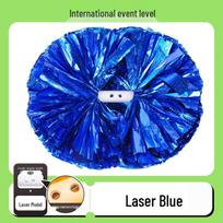 Colorful Cheerleading Squad Handheld Pom-Poms for Competitions Steel wire handle type 5-inch laser blue